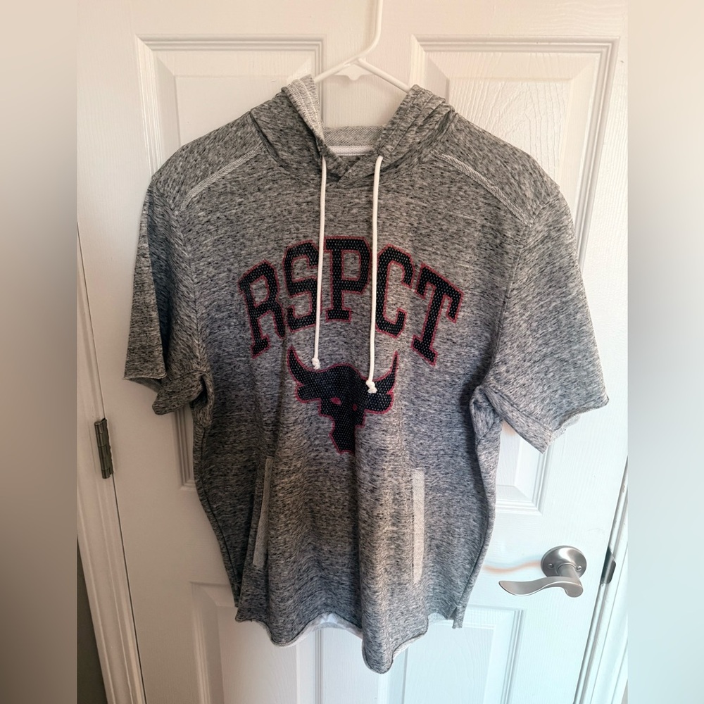 Under Armour Hoodie Men Sz Large Project Rock Terry Respect Iron Paradise NWT!